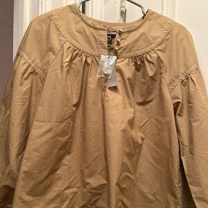J.Crew Camel Button-Up Top